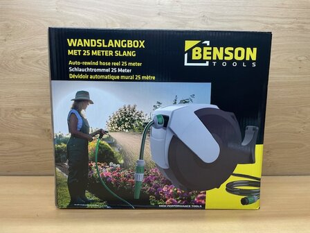Slanghaspel wand automatisch 15m.