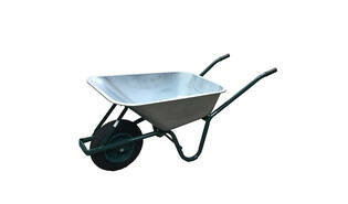 Kruiwagen gegalvaniseerd in doos 85 liter.