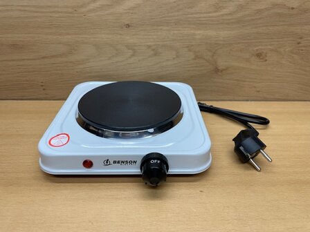 Kookplaat wit enkel 1000W.