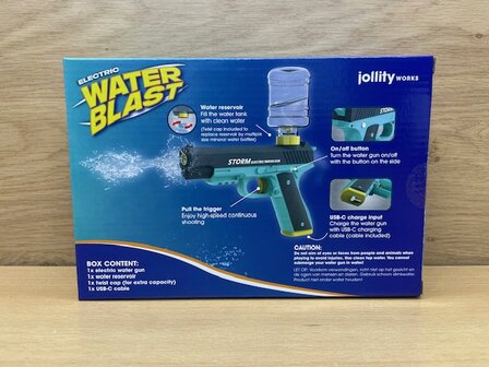 Waterpistool electrisch Storm groen-grijs.