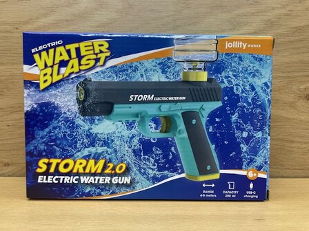 Waterpistool electrisch Storm groen-grijs.