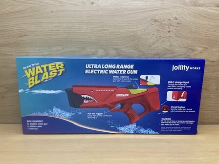 Waterpistool electrisch Hurricane rood.