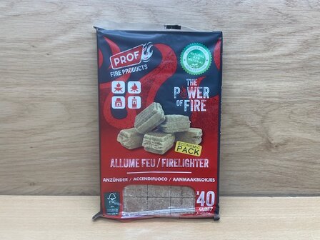 Aanmaakblokjes set hout 40 dlg.