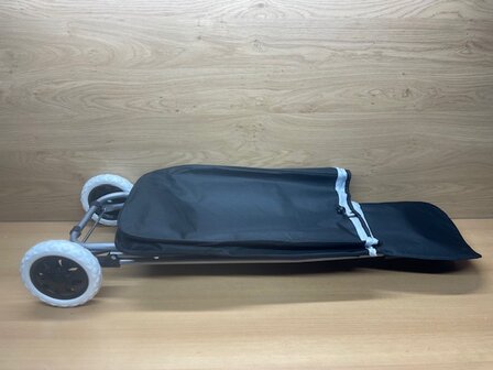 Boodschappentrolley zwart 92x32x21cm.