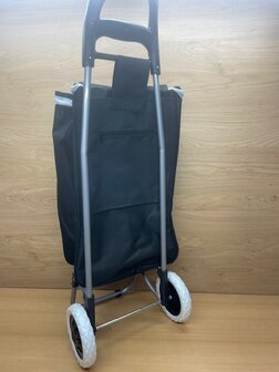 Boodschappentrolley zwart 92x32x21cm.