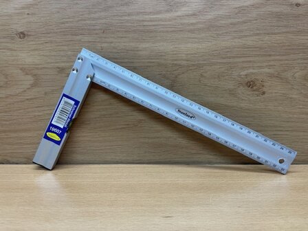 Winkelhaak met waterpas 140x250mm.
