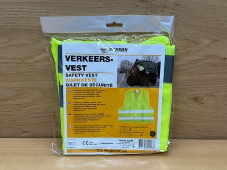 Verkeersvest geel EN471 + EN ISO 20471 XXL.
