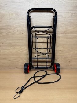 Trolley opvouwbaar zwart.