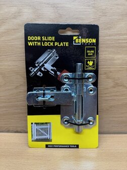 Deurschuif  met slotplaat 70x98mm.