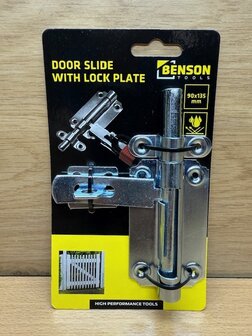 Deurschuif  met slotplaat 90x135mm.