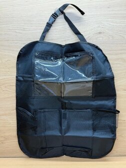 Autostoel organizer met tablet houder.