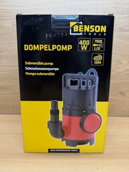 Dompelpomp 220 volt 400 watt 7500l/u.