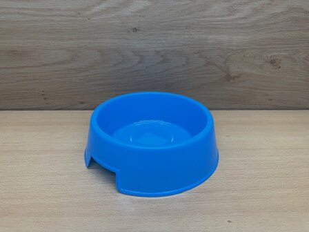 Voerbak kunststof hond/kat blauw 21cm.