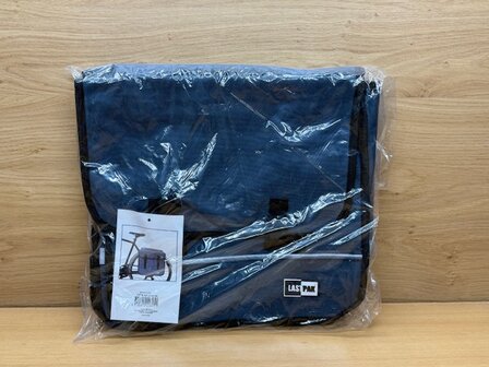 Fietstas dubbel canvas blauw 35 liter.