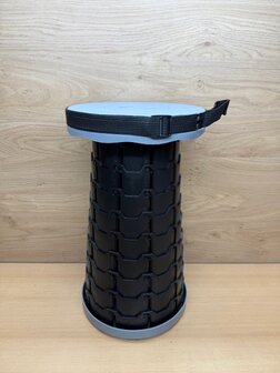 Kruk telescopisch draagbaar ABS grijs.