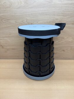 Kruk telescopisch draagbaar ABS grijs.