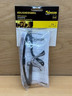 Beschermbril  veiligheidsbril zwart frame.