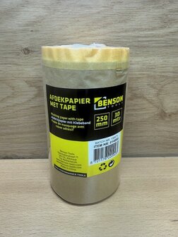 Afdekpapier met plakrand 250mmx30m.