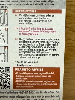 Rubson Frameto roest stopper fles 90ml.