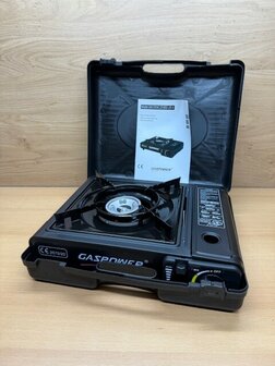 Camping kookstel Gaspower met koffer.