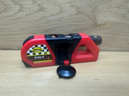 Rolmaat met laser en 2 waterpassen 3m.