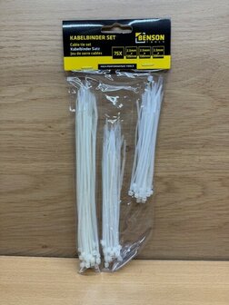 Kabelbinderset wit 75 dlg.