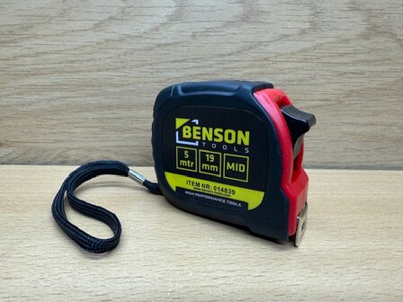 Rolbandmaat rubber MID 19mmx5m.