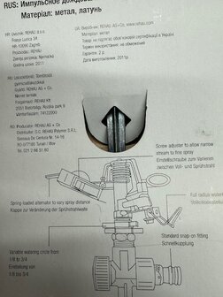 Sectorsproeier Rehau metaal.