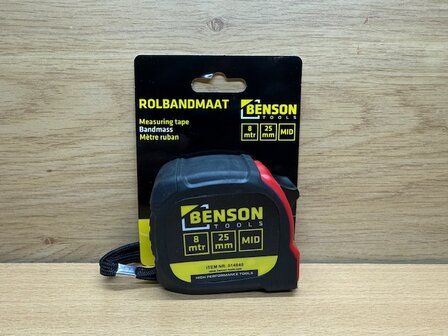 Rolbandmaat rubber MID 25mmx8m.