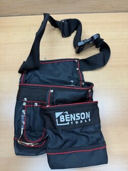 Spijkerschort canvas Benson zwart.