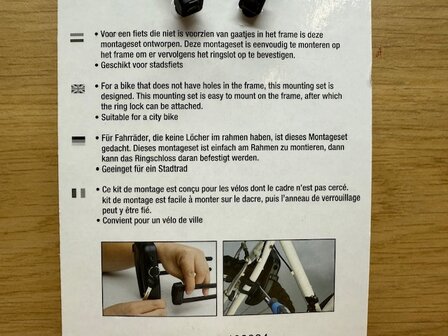 Montageset voor ringslot.