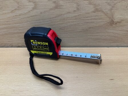 Rolbandmaat rubber MID 19mmx5m.