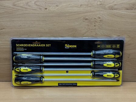 Schroevendraaierset lang magnetisch 6 dlg.