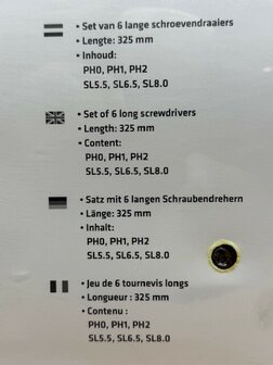 Schroevendraaierset lang magnetisch 6 dlg.