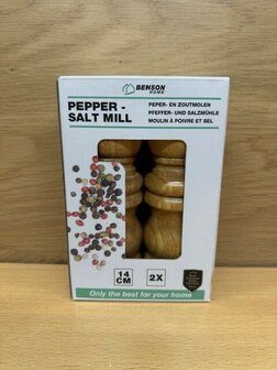 Peper- en zoutmolen set 14cm 2 dlg.