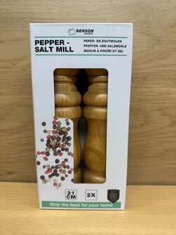 Peper- en zoutmolen set 21cm 2 dlg.