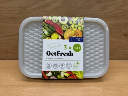 Vershoudbakjes set 1,1 liter 3 dlg.