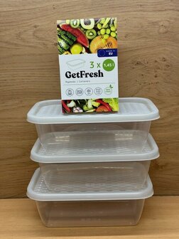 Vershoudbakjes set 1,45 liter 3 dlg.