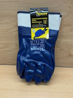 Werkhandschoen nitril gesloten rug XL.