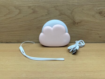 Nachtlampje wolk rose oplaadbaar.