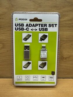 Adapterset USB-A en USB-C 2 dlg.