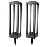 Tuinlamp set solar rechthoek 2 dlg.