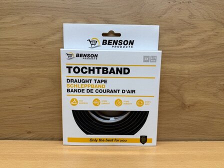 Tochtband EVA zwart 2x2,75m.