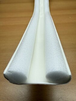 Tochtrol dubbel wit 95cm.