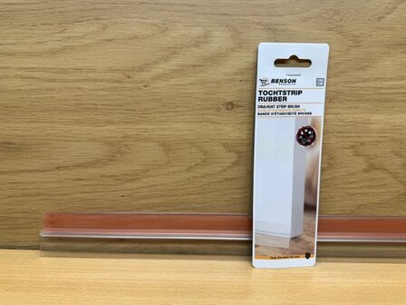 Tochtstrip rubber transparant 100cm.