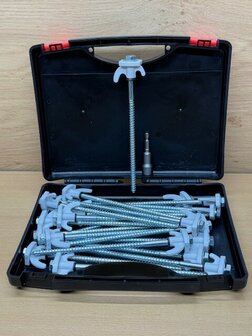 Schroefharingenset in koffer met adapter 20 dlg.