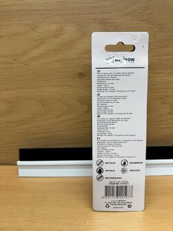 Tochtstrip borstel PVC wit 100cm.