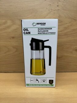 Olieschenker 2 in 1 zwart 470ml.