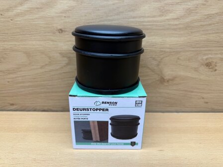 Deurstopper zwart &Oslash; 9cm.