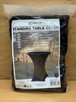 Hoes statafel stretch zwart.